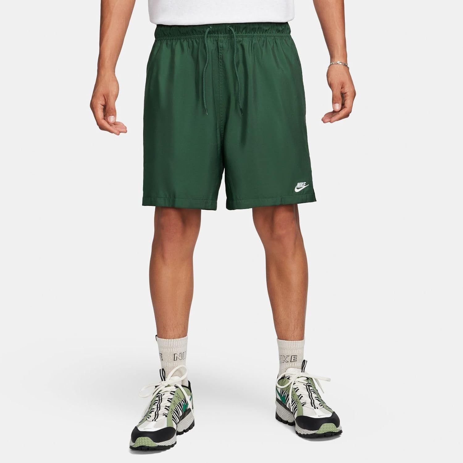 image:imageNike Mens Club Woven Flow ShortsFirWhite