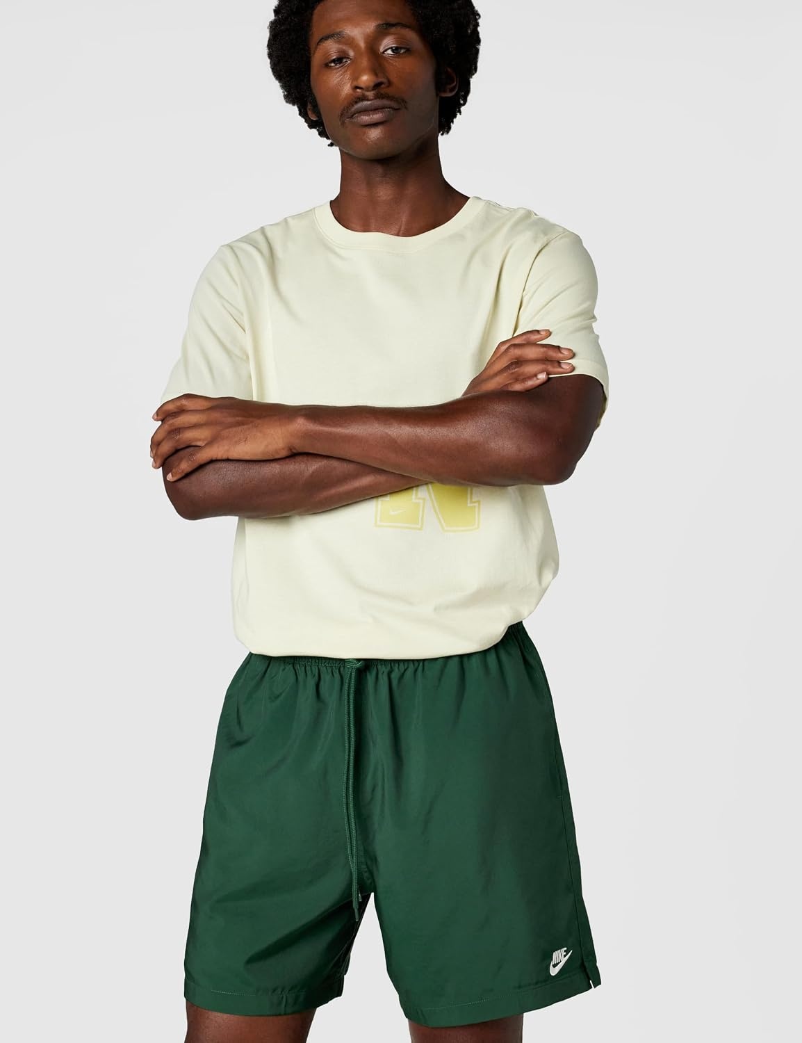 image:imageNike Mens Club Woven Flow ShortsFirWhite