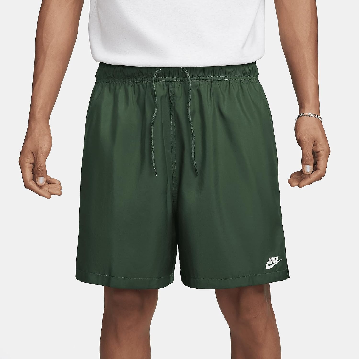 image:imageNike Mens Club Woven Flow ShortsFirWhite