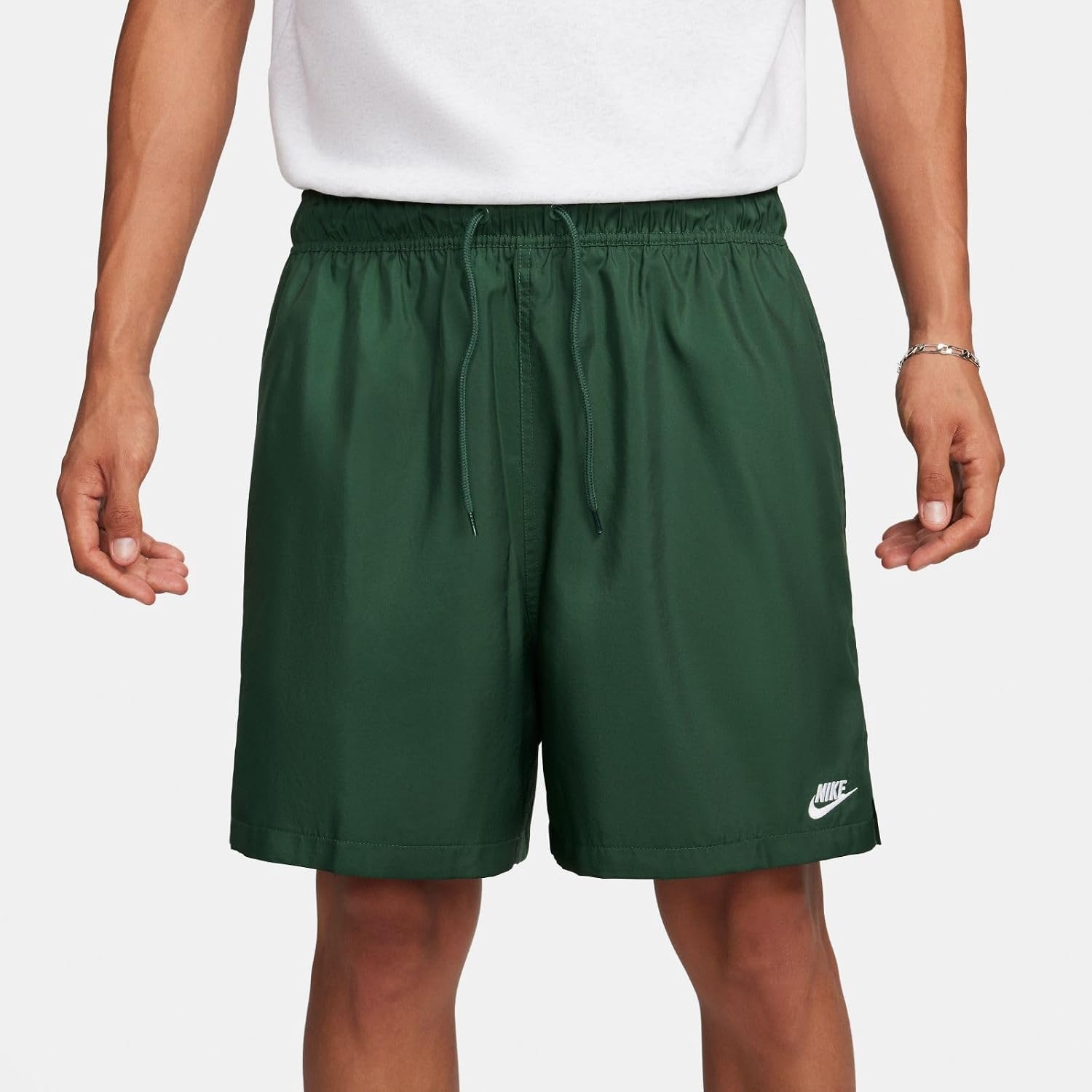 image:imageNike Mens Club Woven Flow ShortsFirWhite
