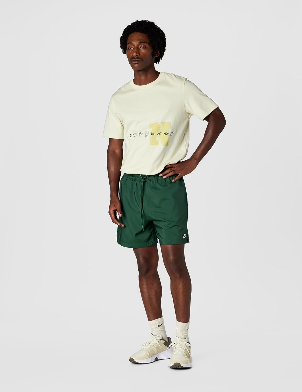 image:imageNike Mens Club Woven Flow ShortsFirWhite