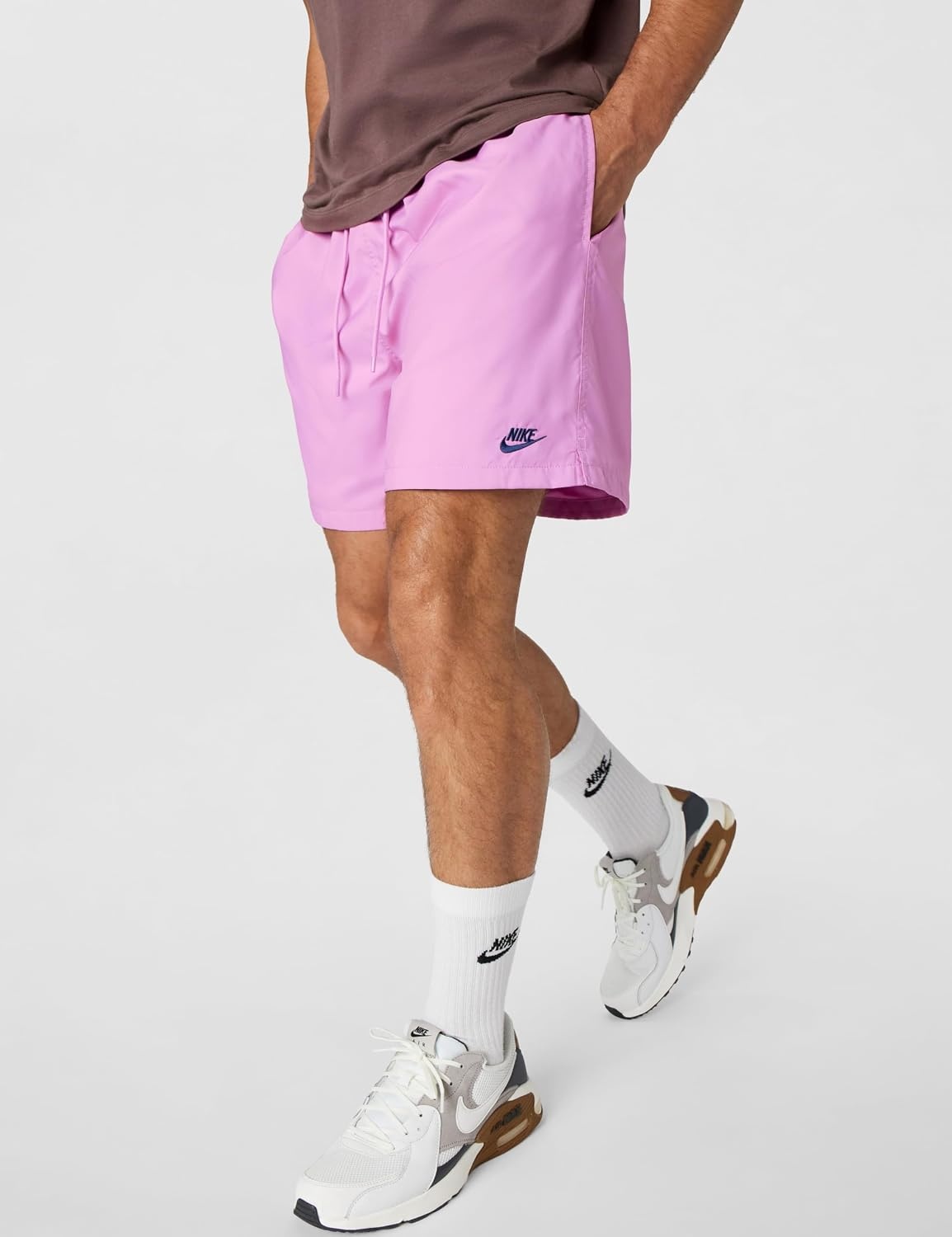 image:imageNike Mens Club Woven Flow ShortsLight MagentaMidnight Navy