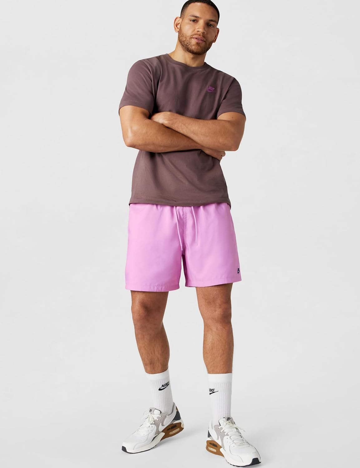 image:imageNike Mens Club Woven Flow ShortsLight MagentaMidnight Navy