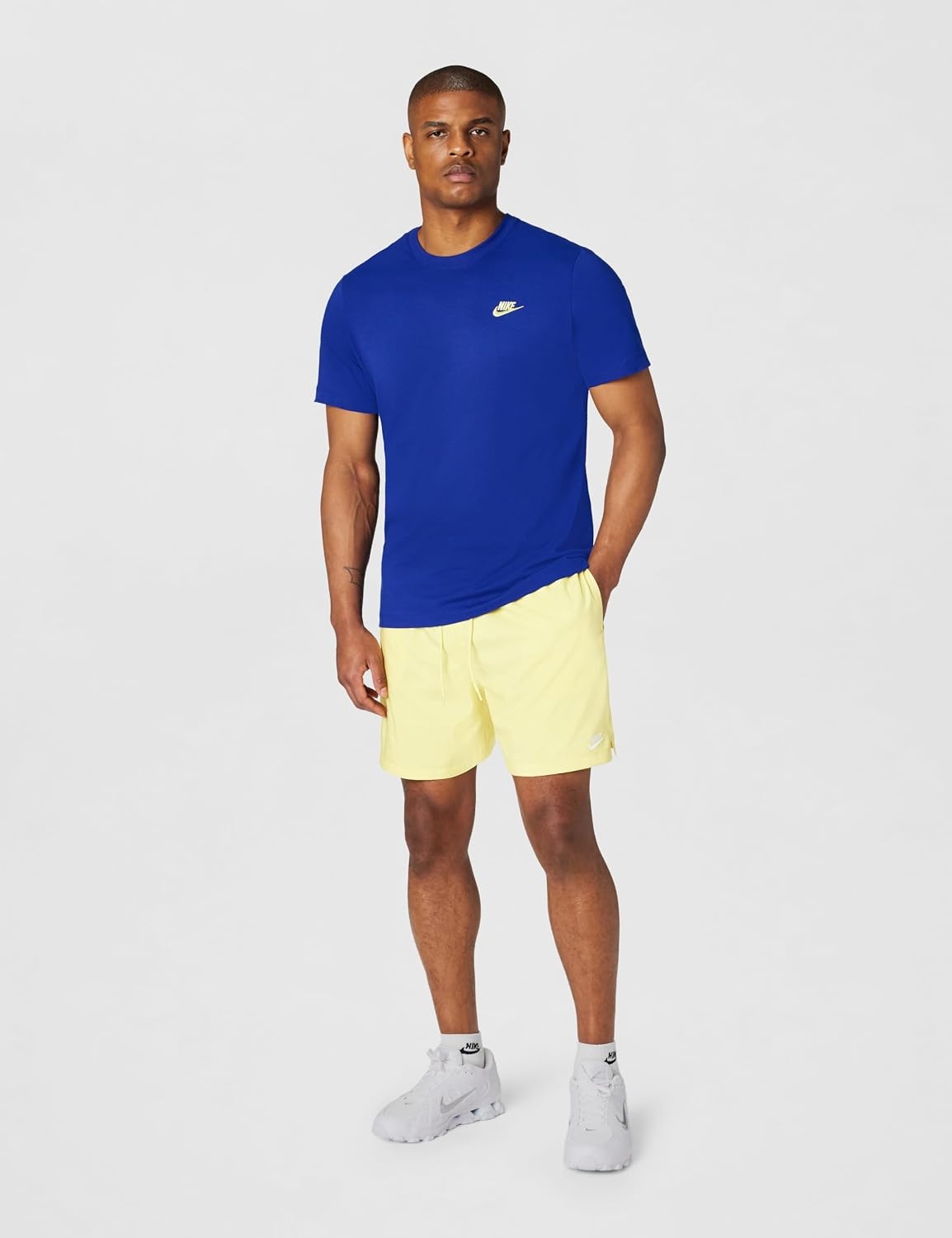 image:imageNike Mens Club Woven Flow ShortsSoft YellowWhite
