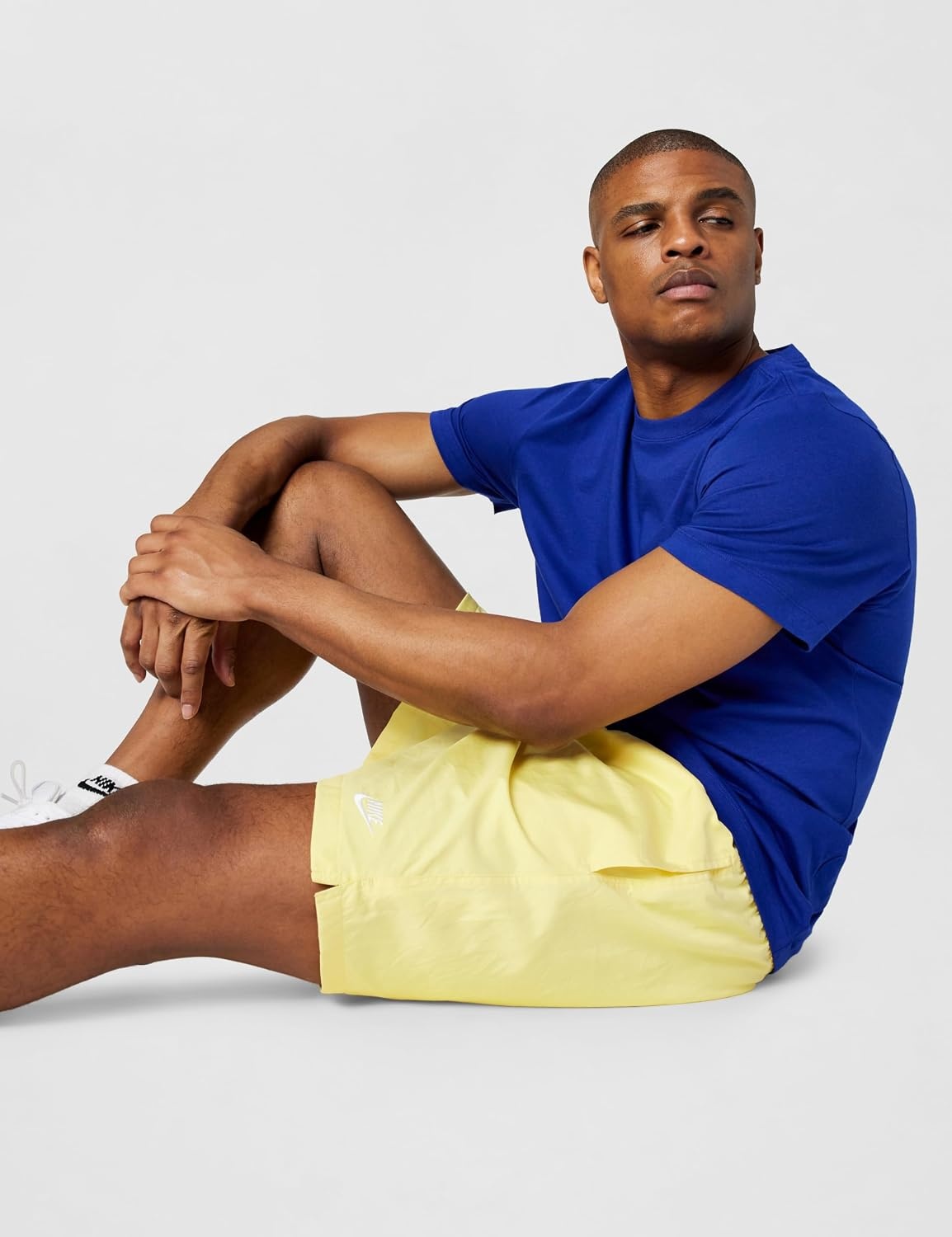 image:imageNike Mens Club Woven Flow ShortsSoft YellowWhite
