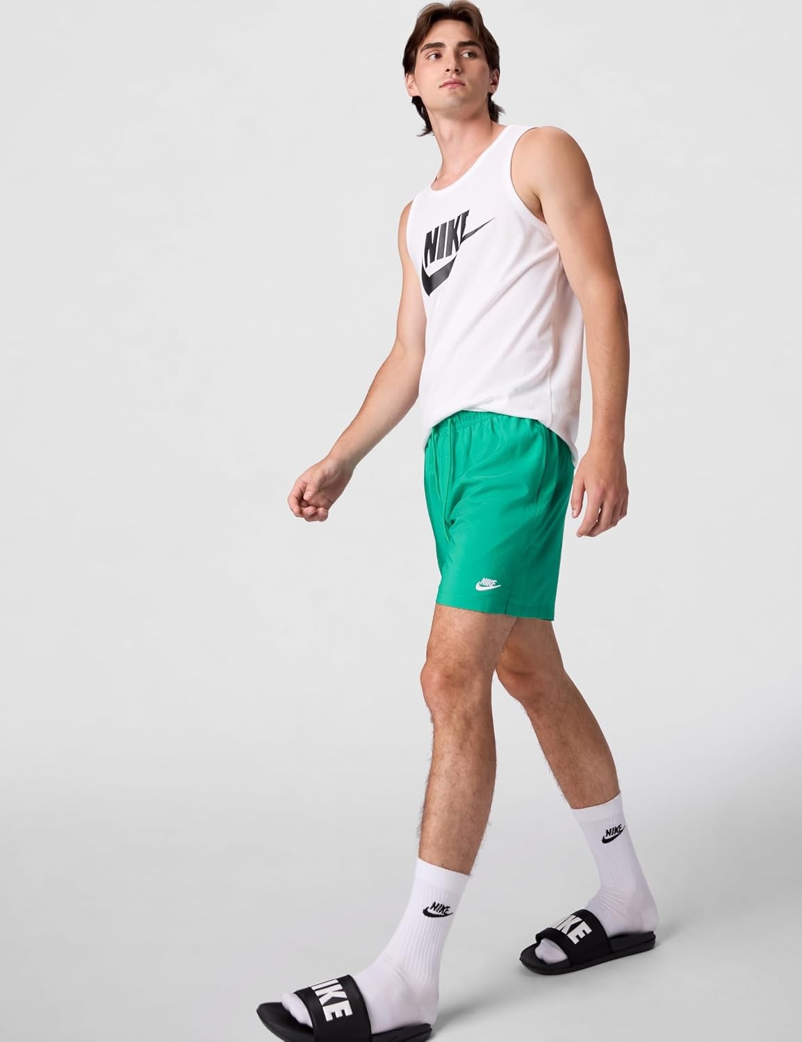 image:imageNike Mens Club Woven Flow ShortsStadium GreenWhite