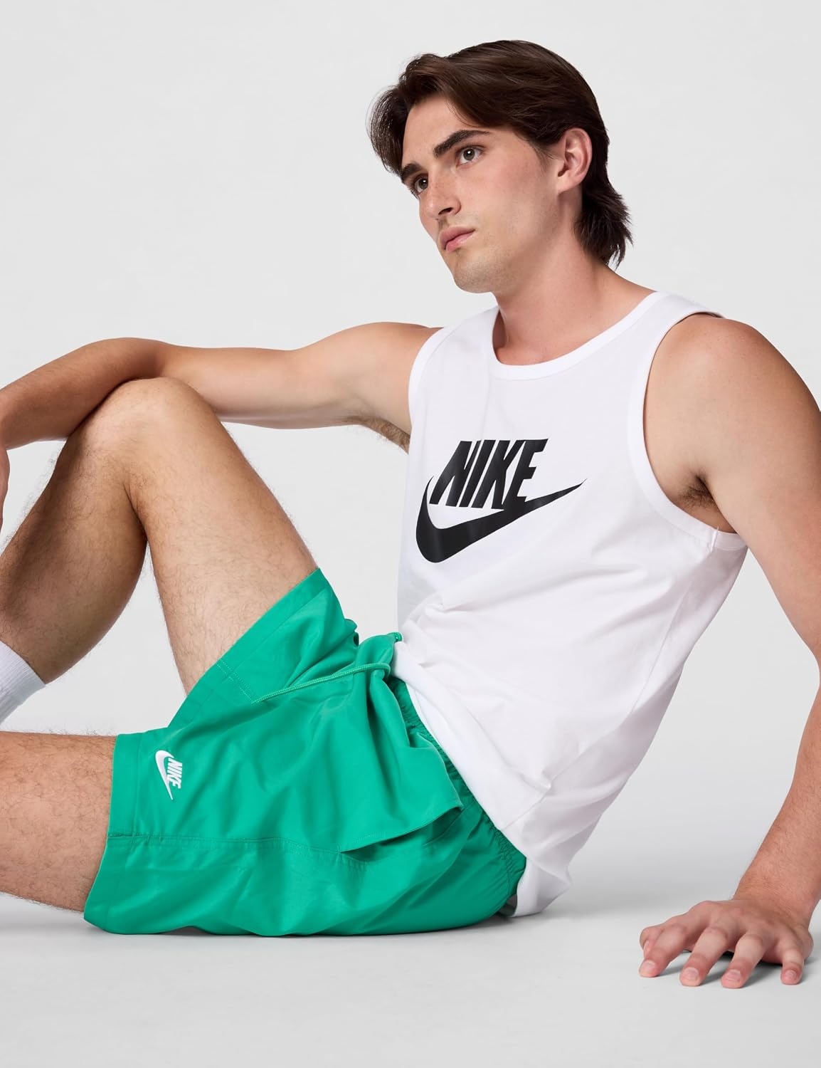 image:imageNike Mens Club Woven Flow ShortsStadium GreenWhite