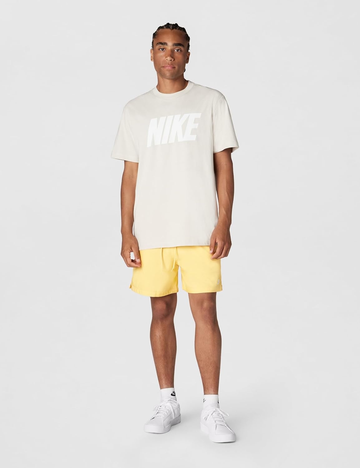 image:imageNike Mens Club Woven Flow ShortsTopaz GoldWhite