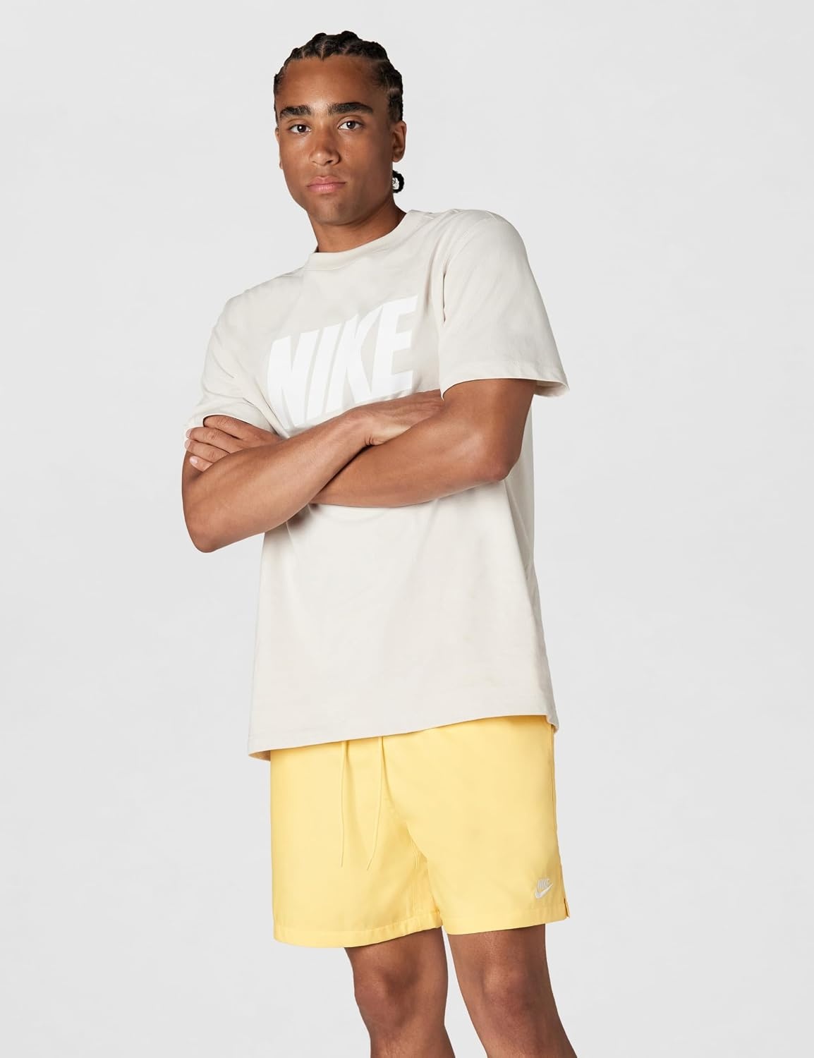 image:imageNike Mens Club Woven Flow ShortsTopaz GoldWhite