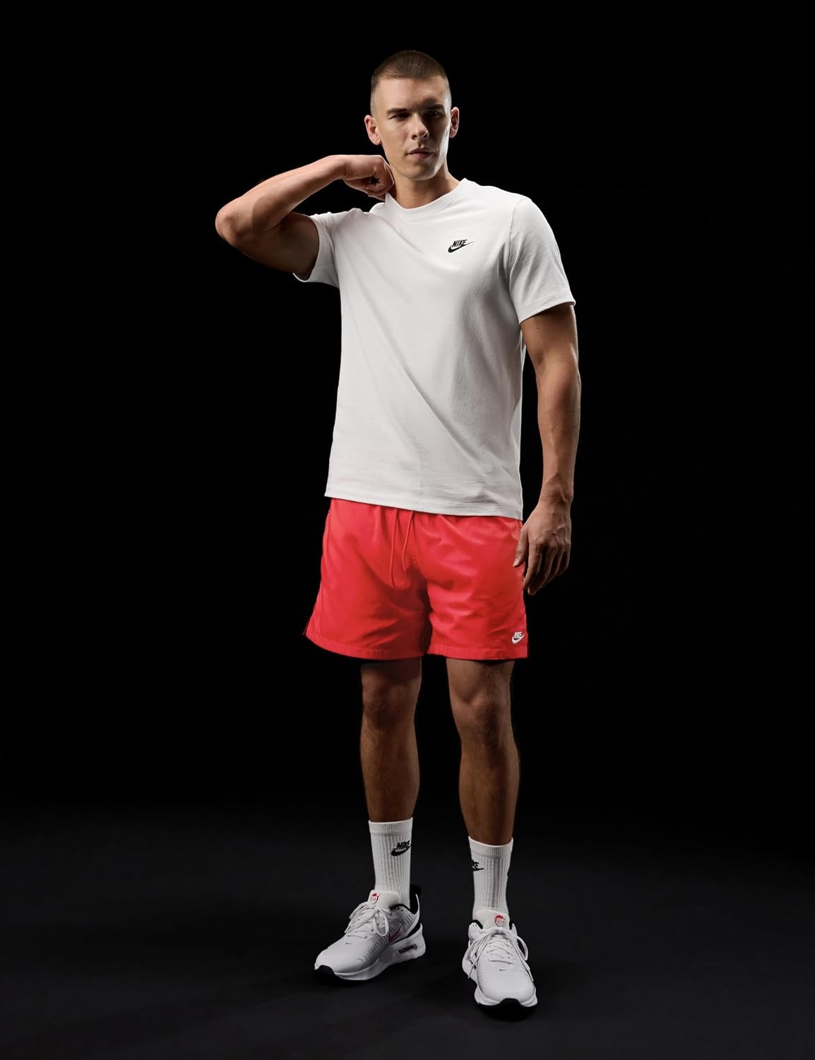 image:imageNike Mens Club Woven Flow ShortsUniversity RedWhite