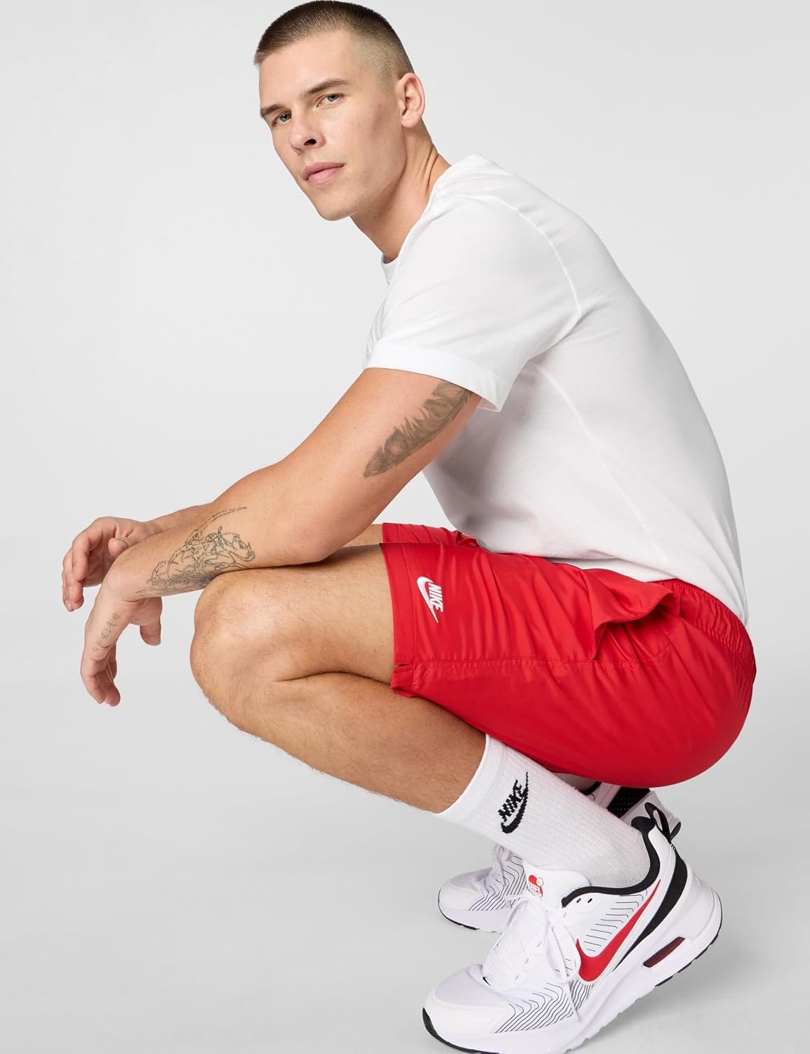 image:imageNike Mens Club Woven Flow ShortsUniversity RedWhite
