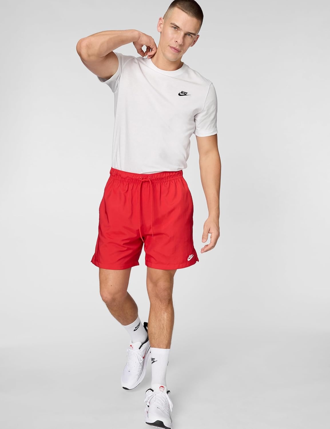 image:imageNike Mens Club Woven Flow ShortsUniversity RedWhite