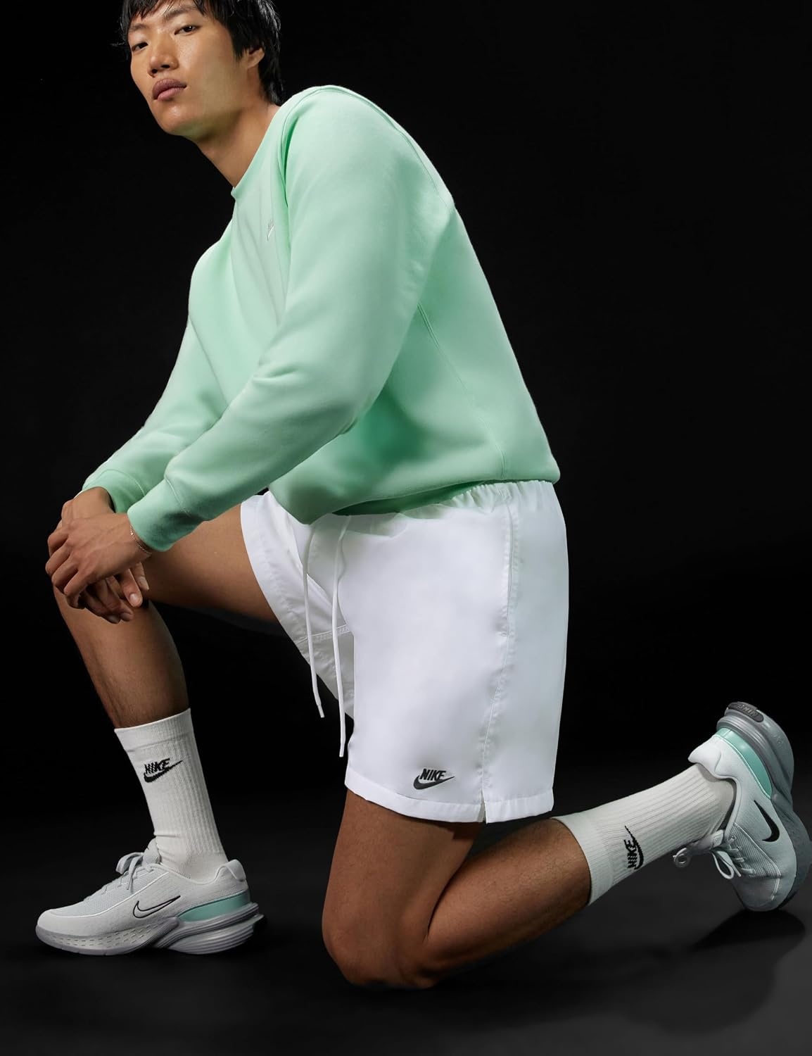 image:imageNike Mens Club Woven Flow ShortsWhiteBlack