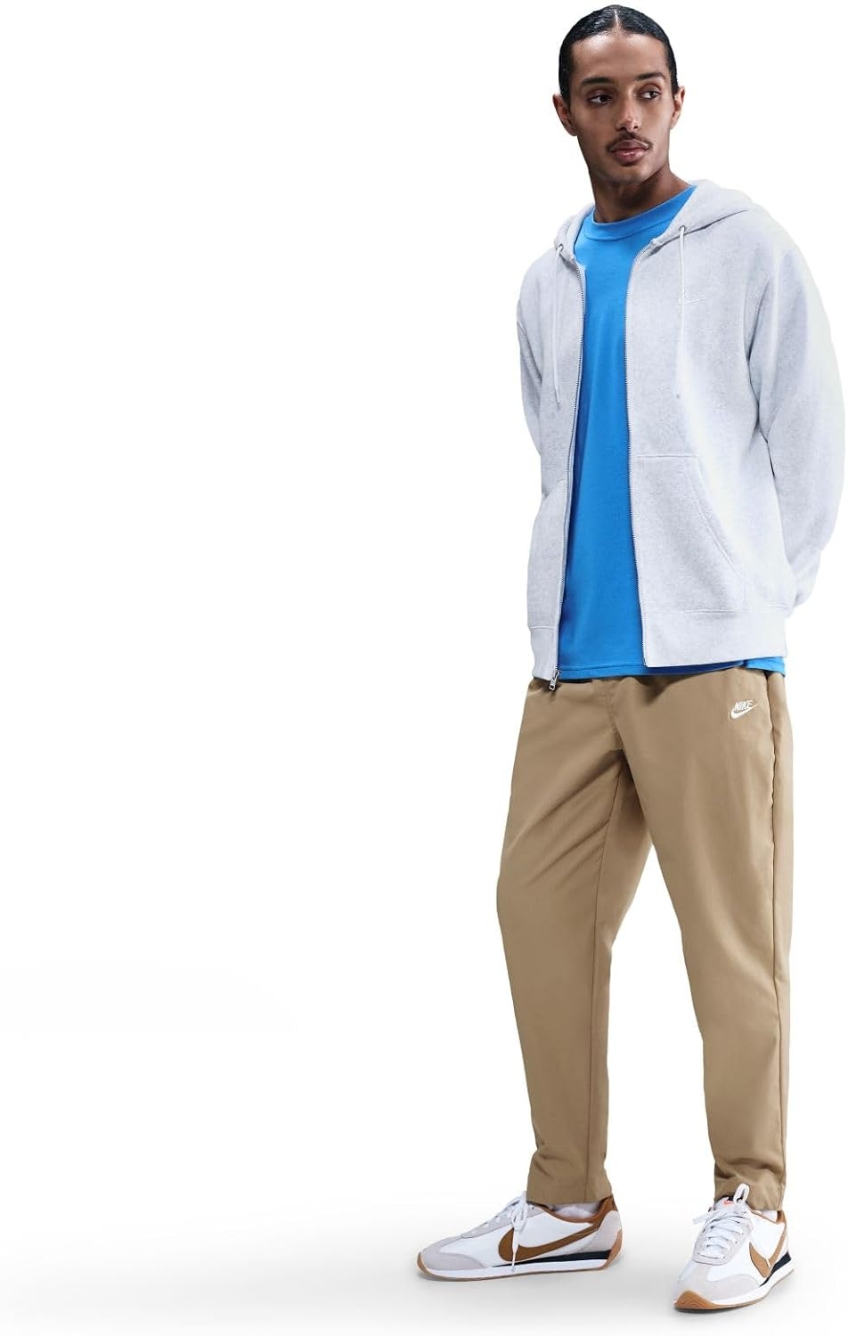 image:imageNike Mens Club Woven Tapered PantsParachute BeigeWhite