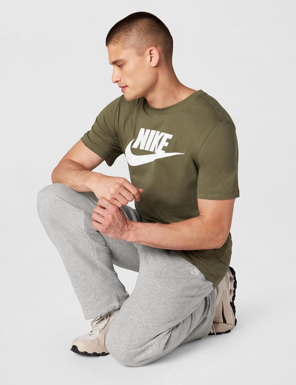 image:imageNike Mens Logo Sportswear TShirtMedium Olive