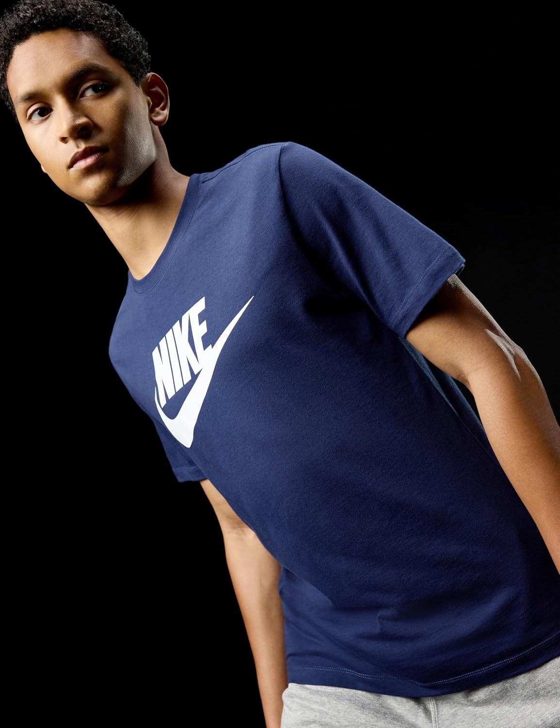 image:imageNike Mens Logo Sportswear TShirtMidnight NavyWhite