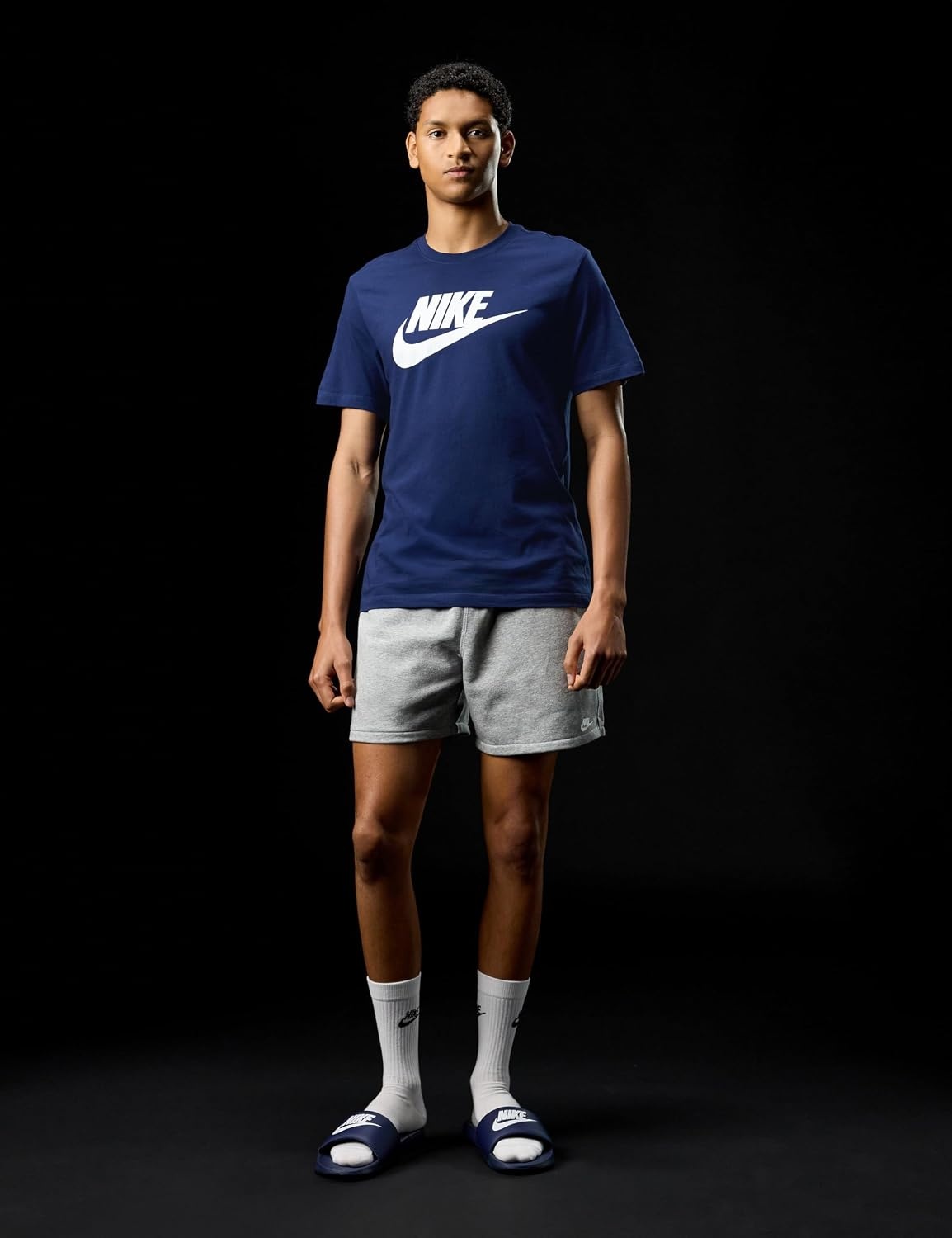 image:imageNike Mens Logo Sportswear TShirtMidnight NavyWhite