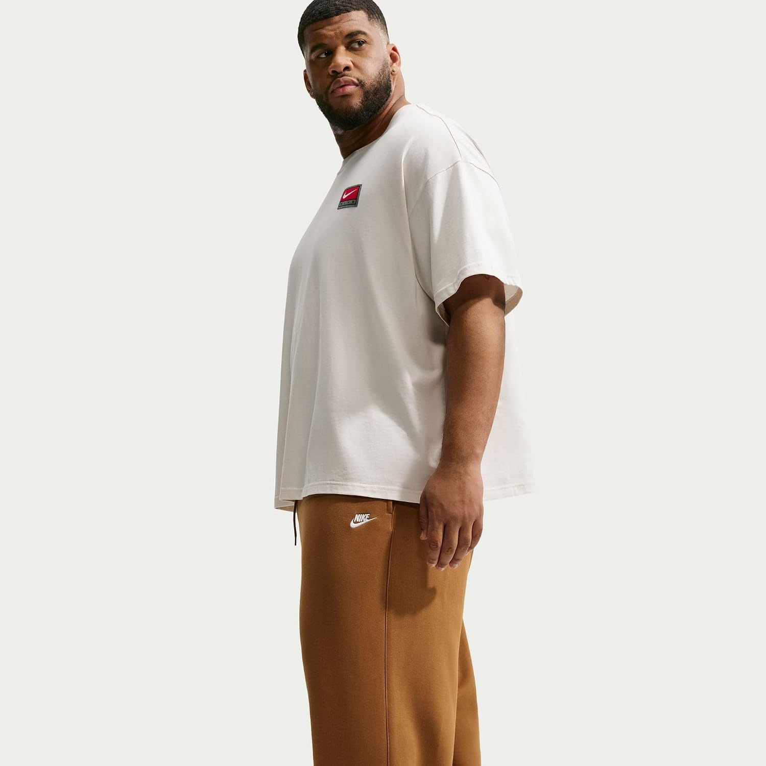 image:imageNike Mens Sportswear Club Fleece Bungee PantsAle BrownAle BrownWhite