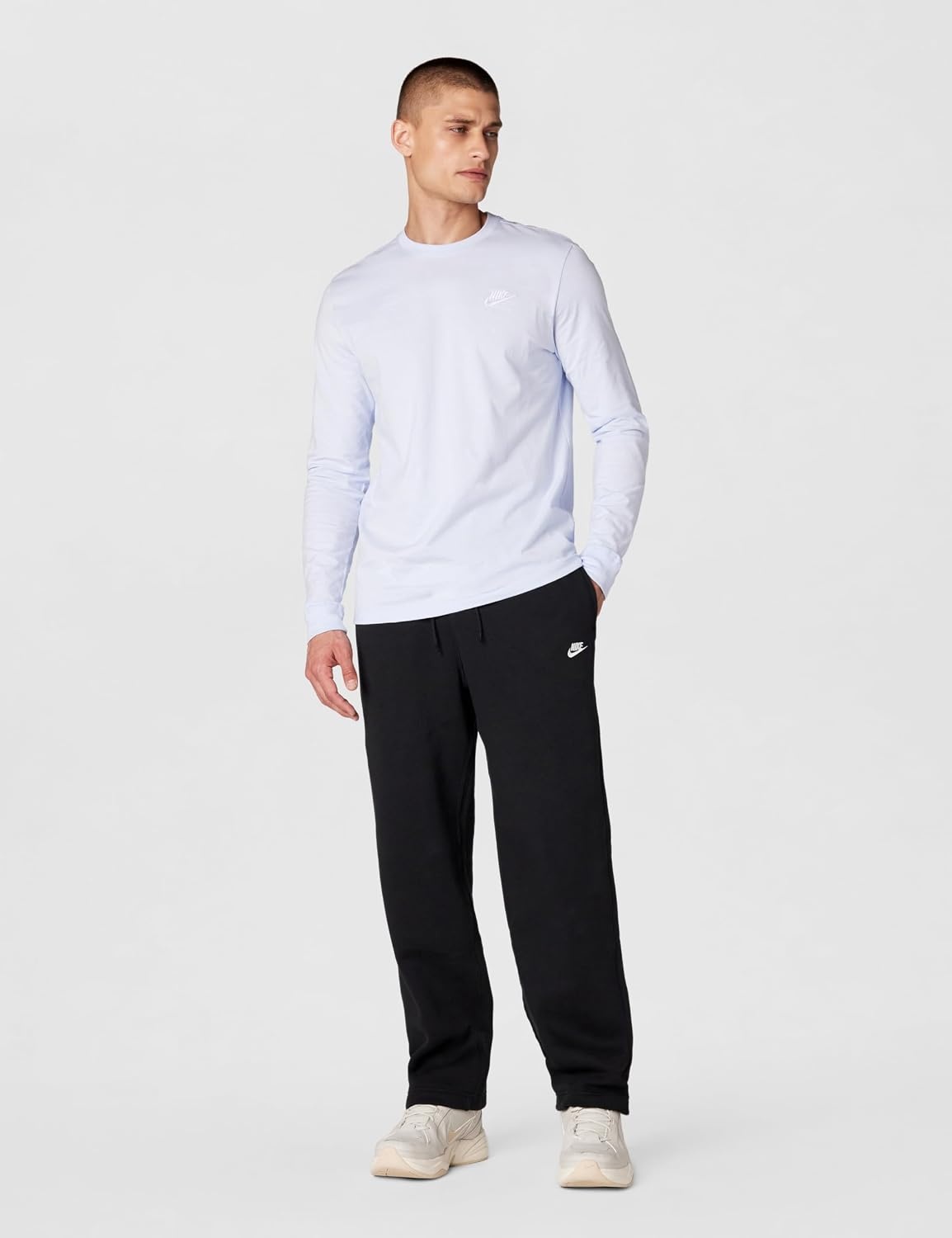 image:imageNike Mens Sportswear Club Fleece Bungee PantsBlackBlackWhite