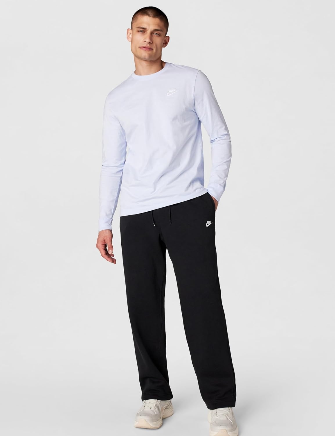 image:imageNike Mens Sportswear Club Fleece Bungee PantsBlackBlackWhite