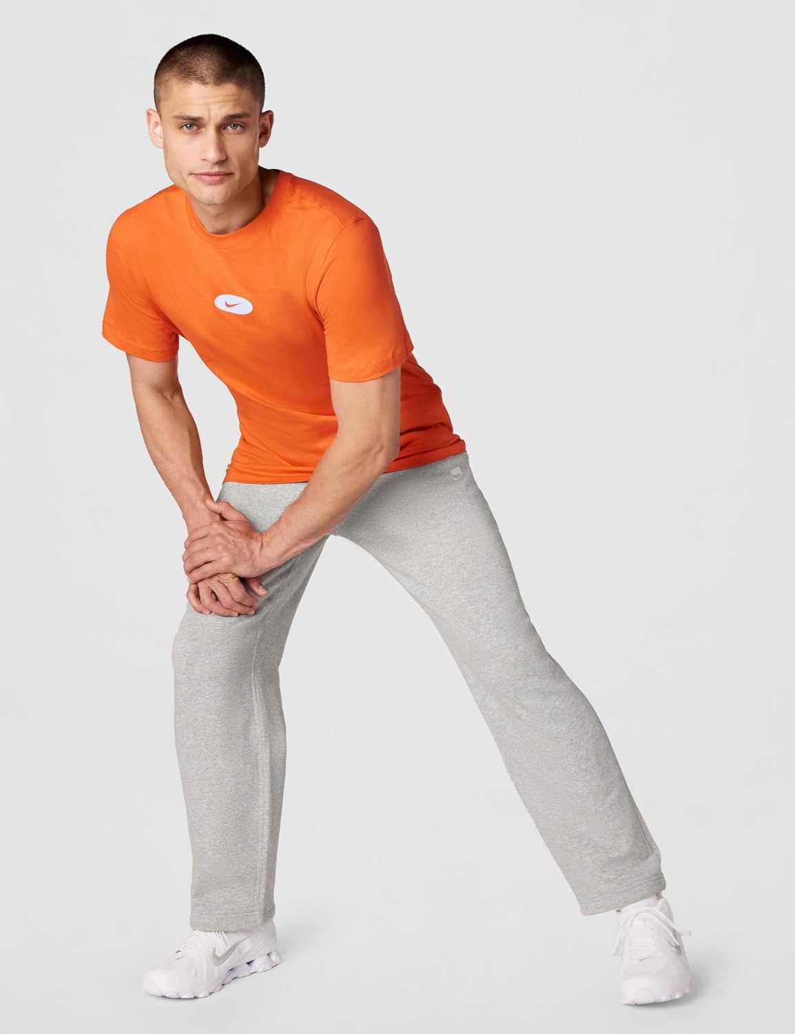 image:imageNike Mens Sportswear Club Fleece Bungee PantsDark Grey HeatherLight Smoke GreyWhite