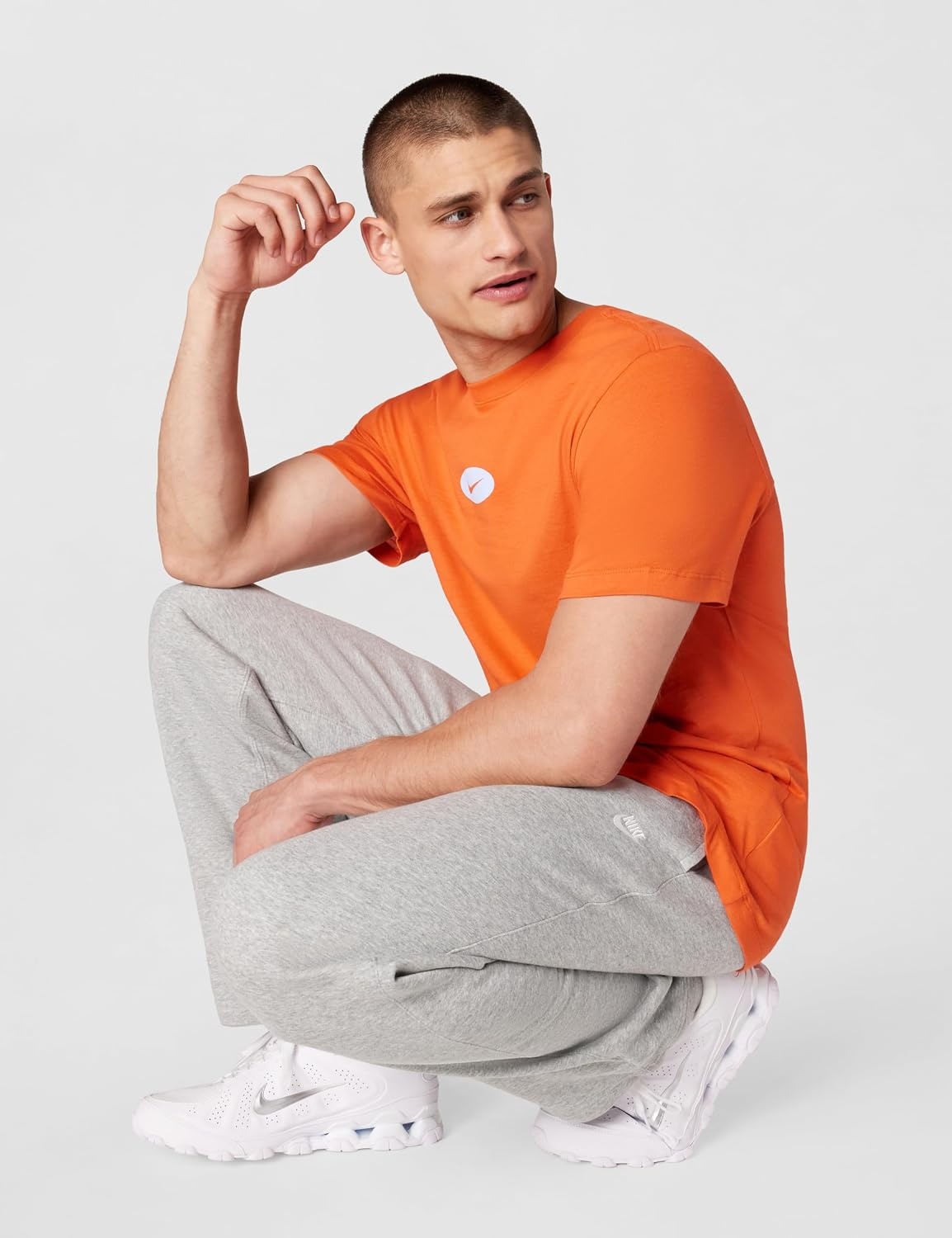 image:imageNike Mens Sportswear Club Fleece Bungee PantsDark Grey HeatherLight Smoke GreyWhite