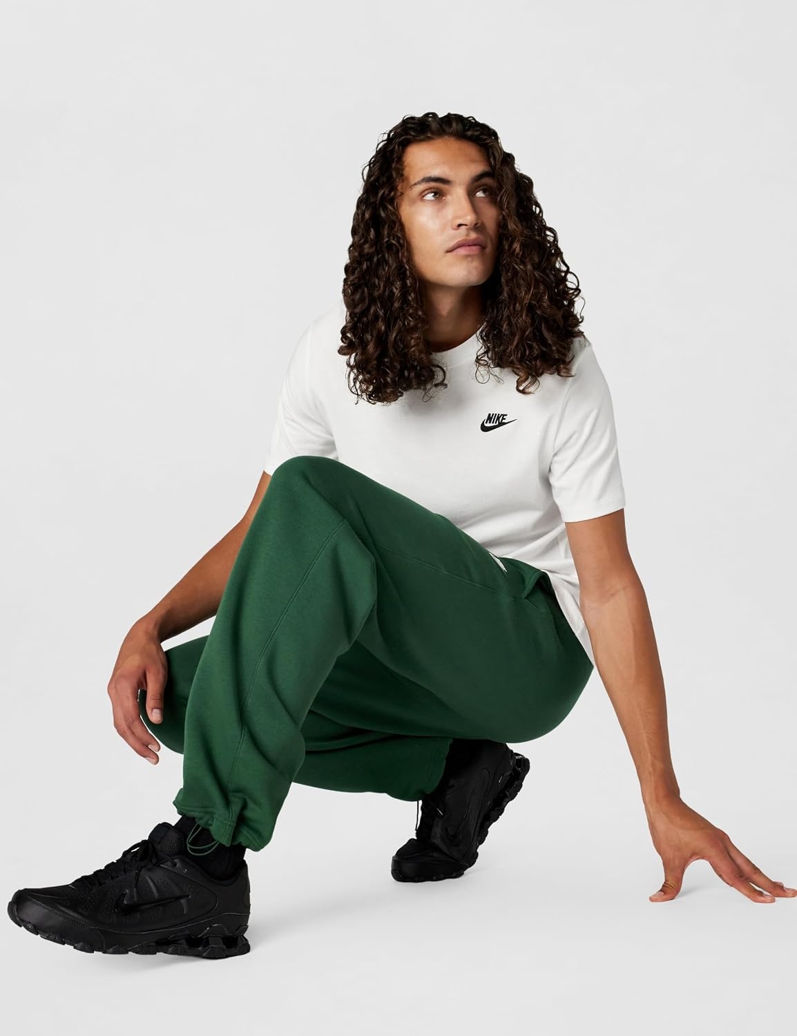 image:imageNike Mens Sportswear Club Fleece Bungee PantsFirFirWhite