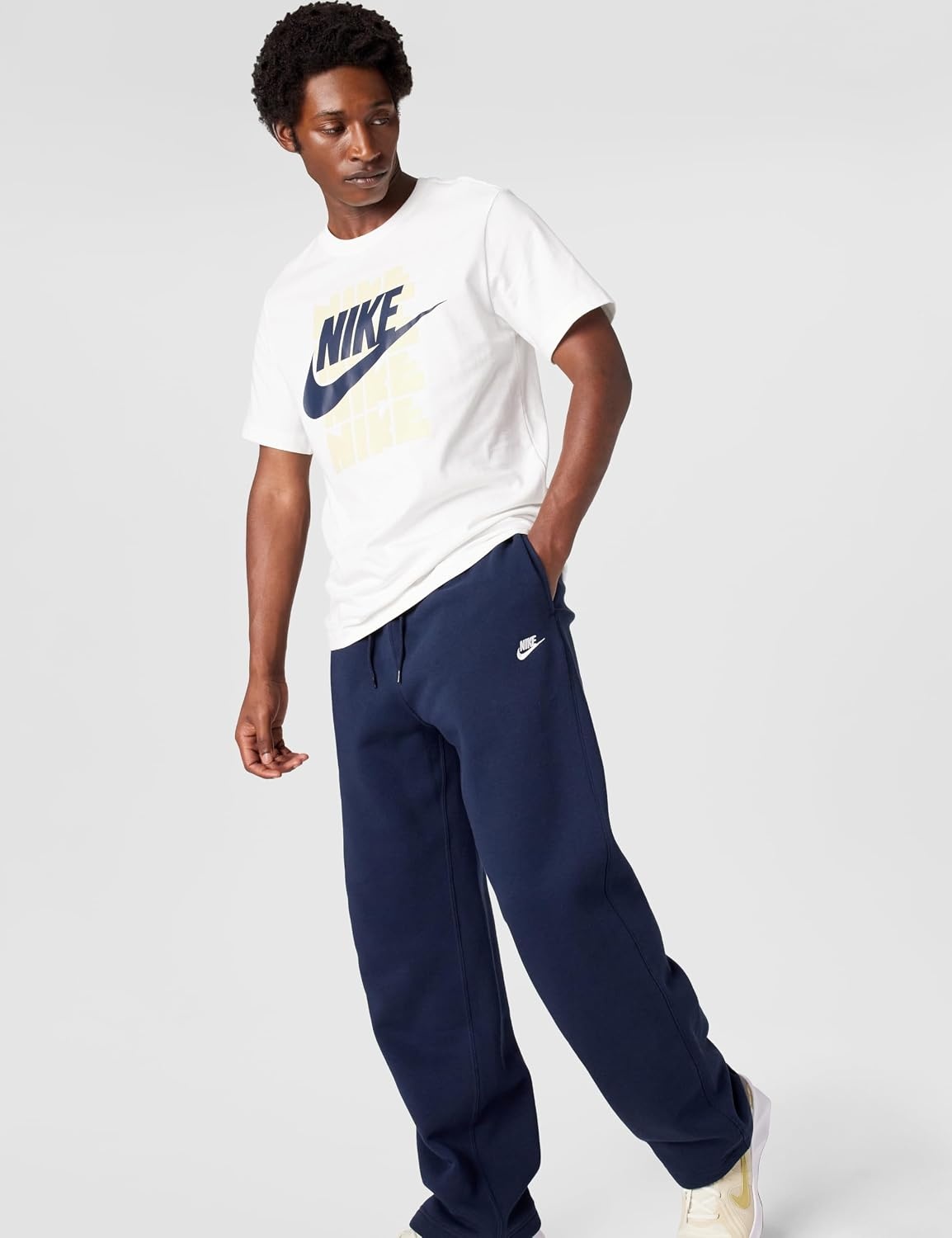 image:imageNike Mens Sportswear Club Fleece Bungee PantsObsidianObsidianWhite