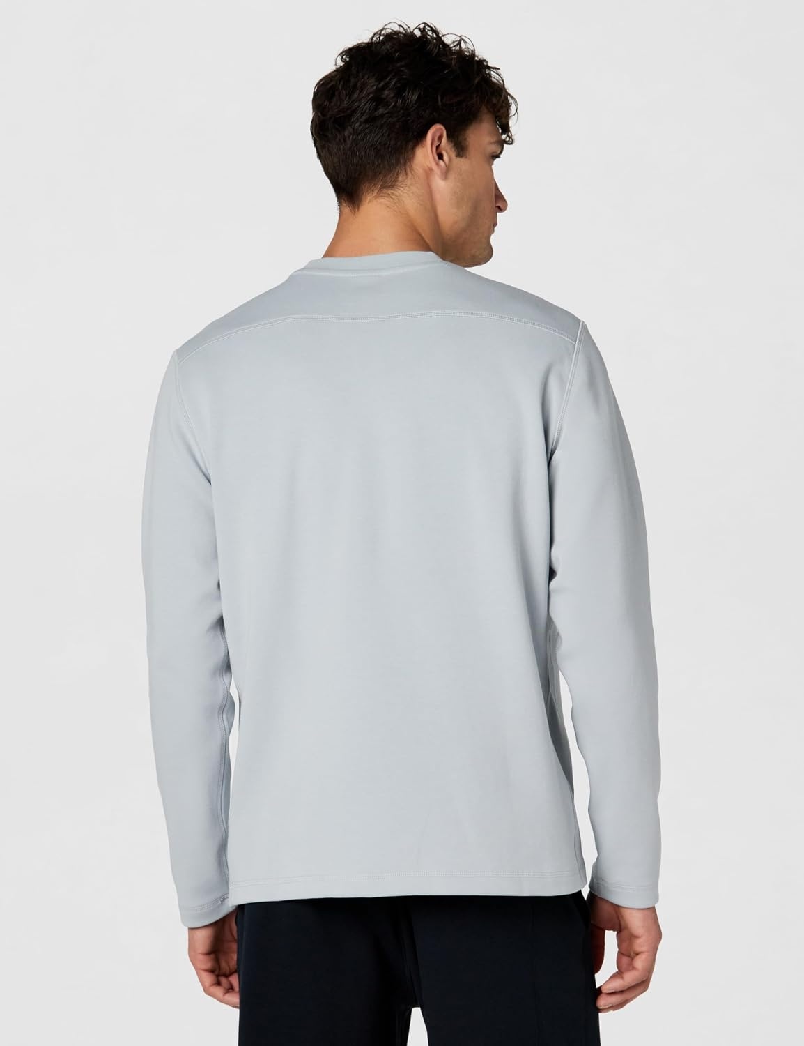 image:imageNike Mens Sportswear Club LongSleeve Varsity CrewLight Smoke GreyWhite