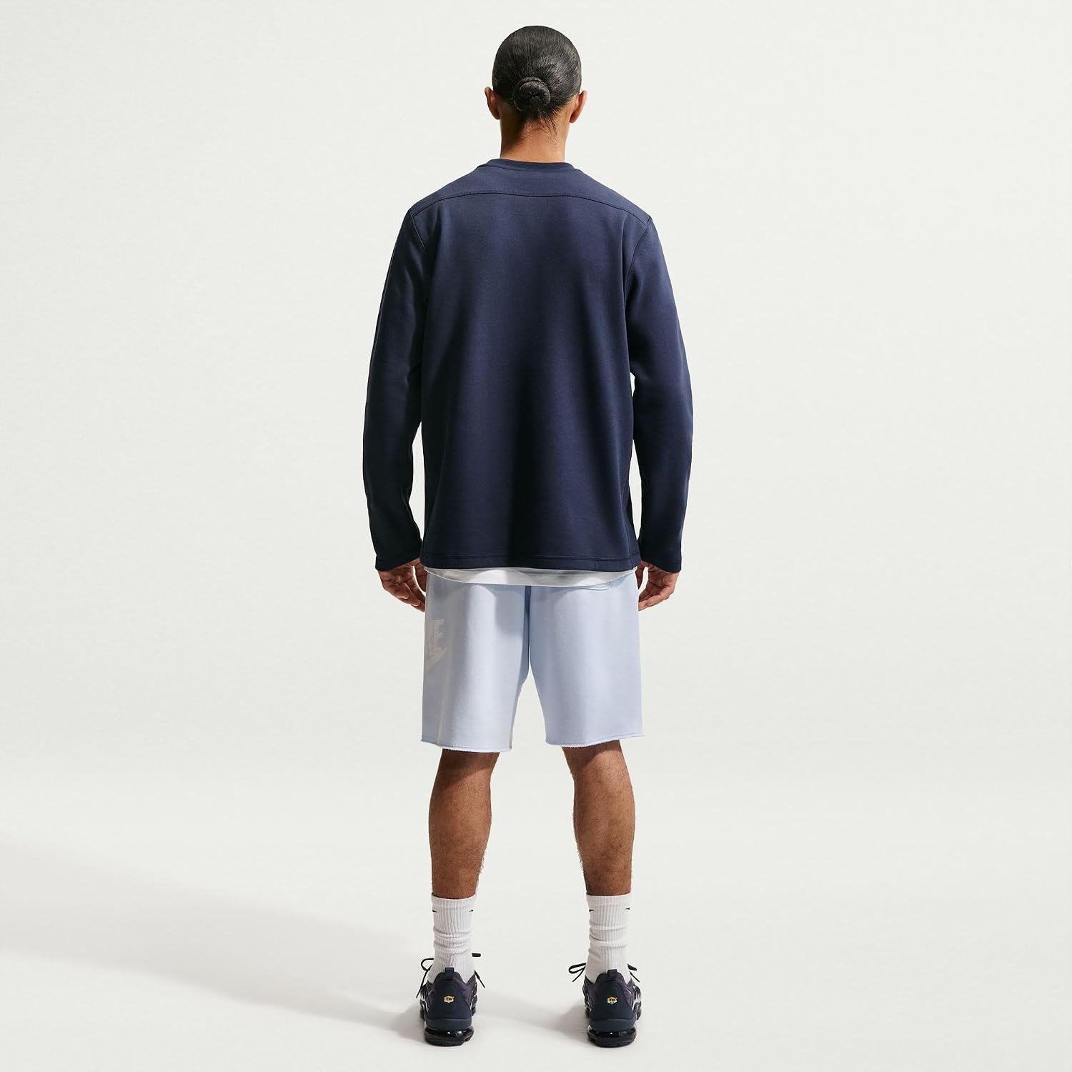 image:imageNike Mens Sportswear Club LongSleeve Varsity CrewObsidianWhite