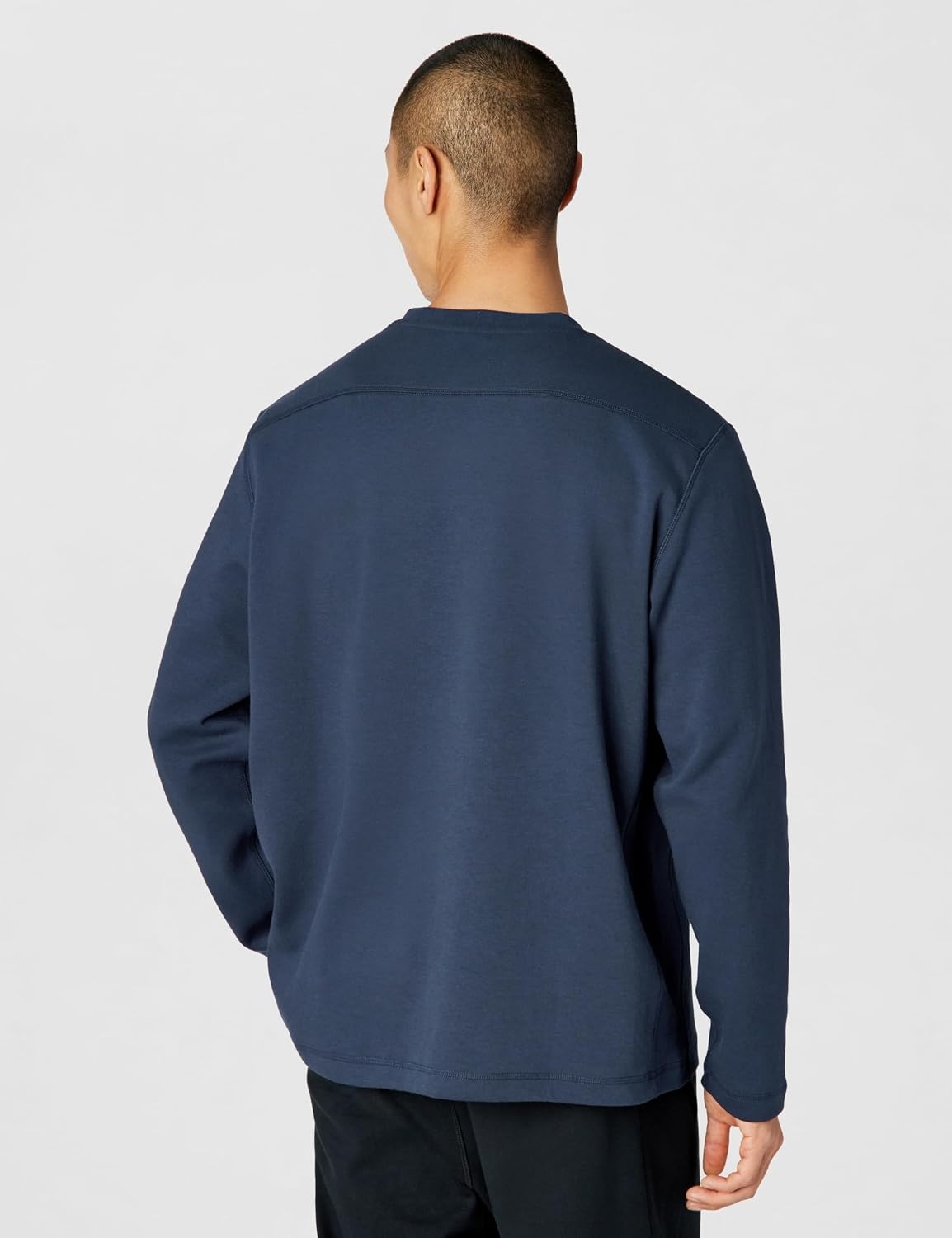 image:imageNike Mens Sportswear Club LongSleeve Varsity CrewObsidianWhite