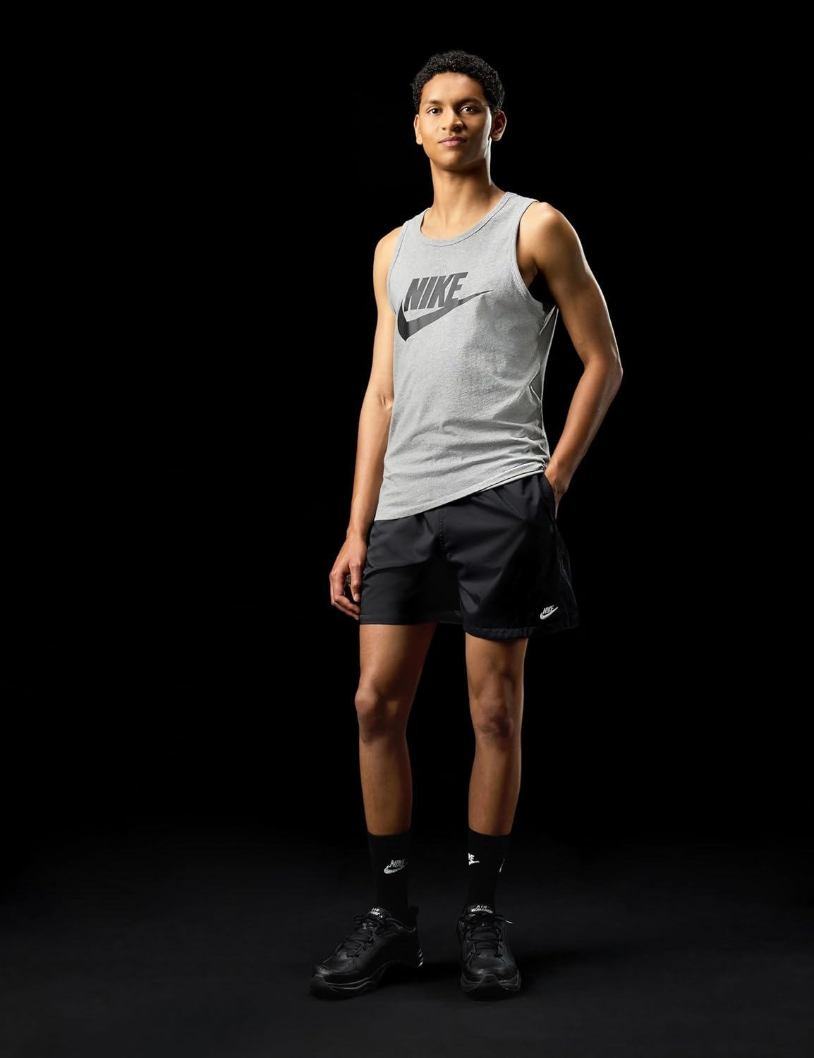image:imageNike Mens Sportswear TankDark Grey HeatherBlack