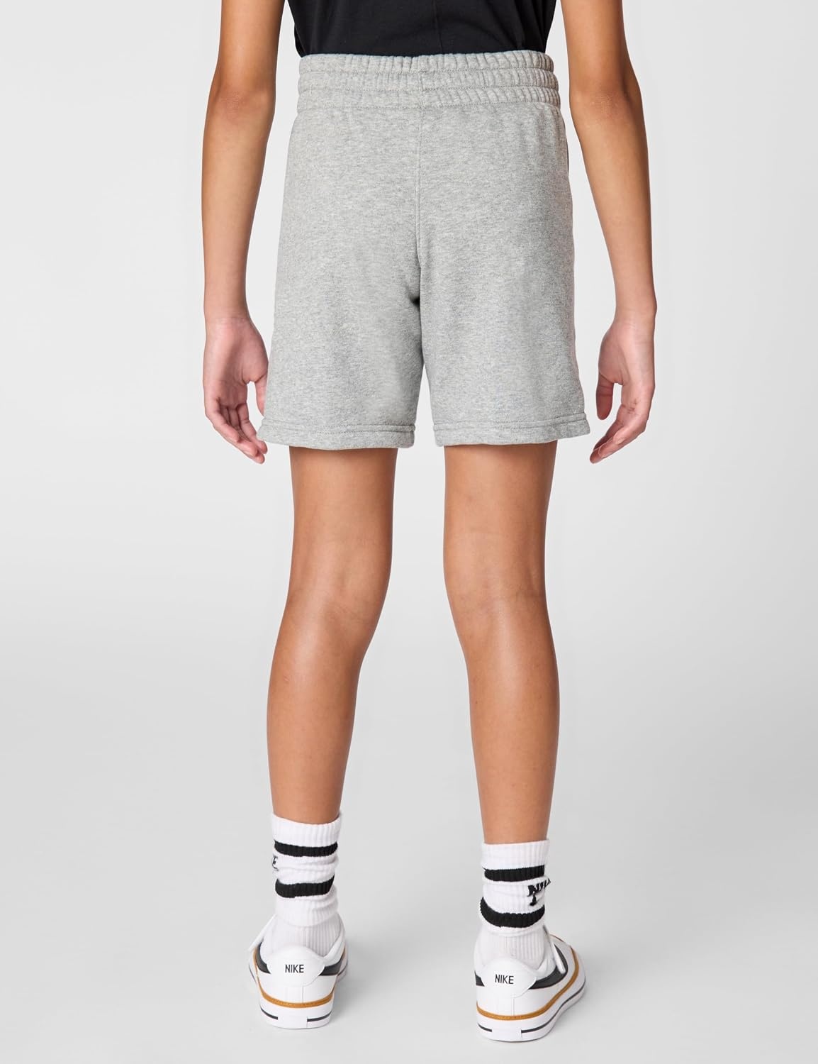 image:imageNike Unisex Big Kids Sportswear Club Fleece French Terry Shorts Big Logo Boys and GirlsDark Grey Heather