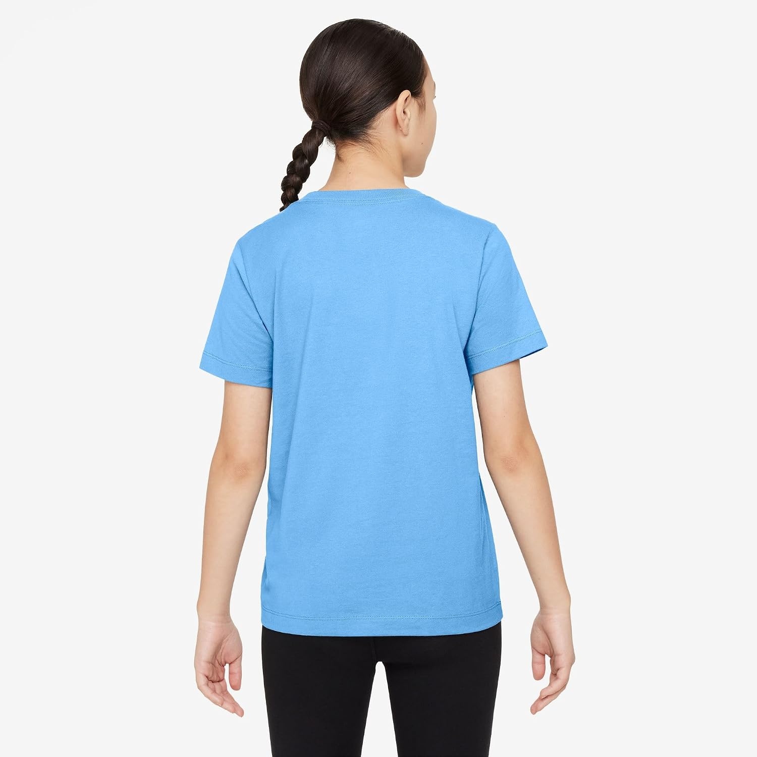 image:imageNike Unisex Big Kids Sportswear Club TShirt Large Swoosh Logo Boys and GirlsFootball BlueTough RedWhite