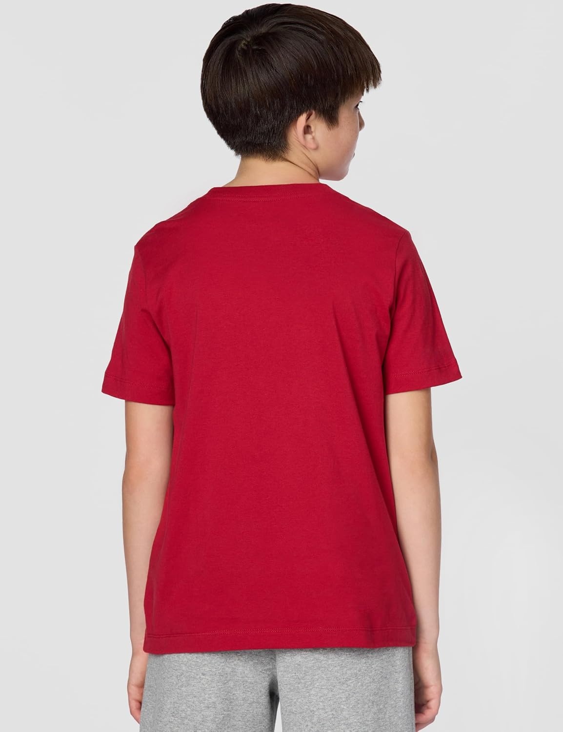 image:imageNike Unisex Big Kids Sportswear Club TShirt Large Swoosh Logo Boys and GirlsTough Red