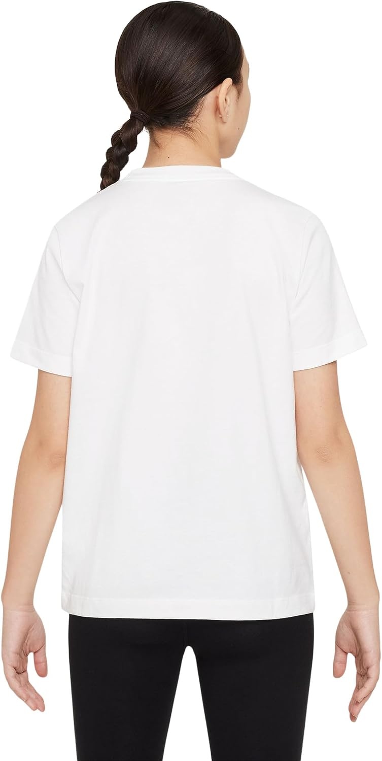image:imageNike Unisex Big Kids Sportswear Club TShirt Large Swoosh Logo Boys and GirlsWhite