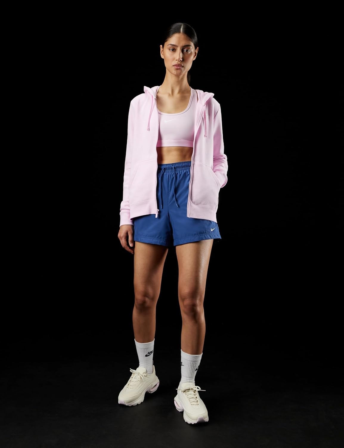image:imageNike Womens Sportswear Club Fleece FullZip HoodiePink FoamWhite