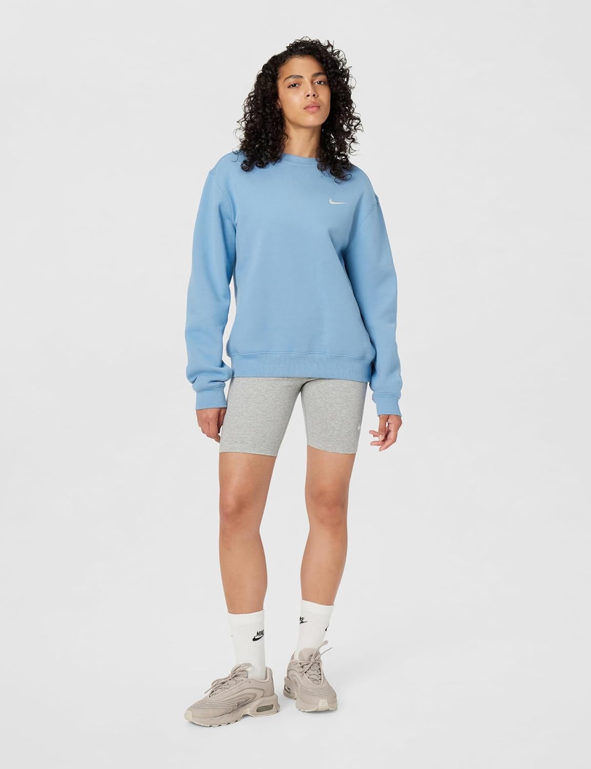 image:imageNike Womens Studio Fleece Crewneck SweatshirtWork BlueSail
