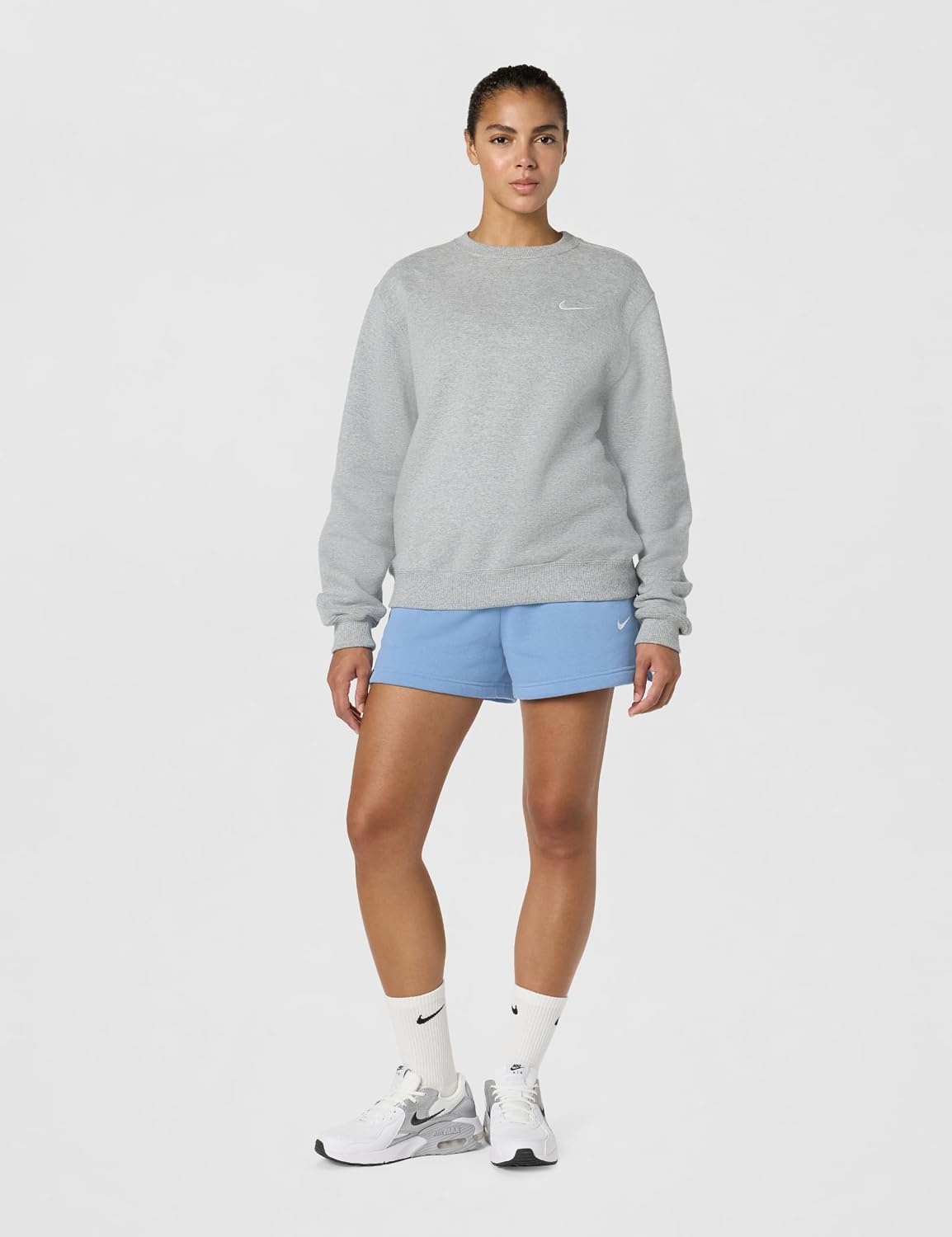 image:imageNike Womens Studio Fleece MidRise 4 ShortsWork BlueSail