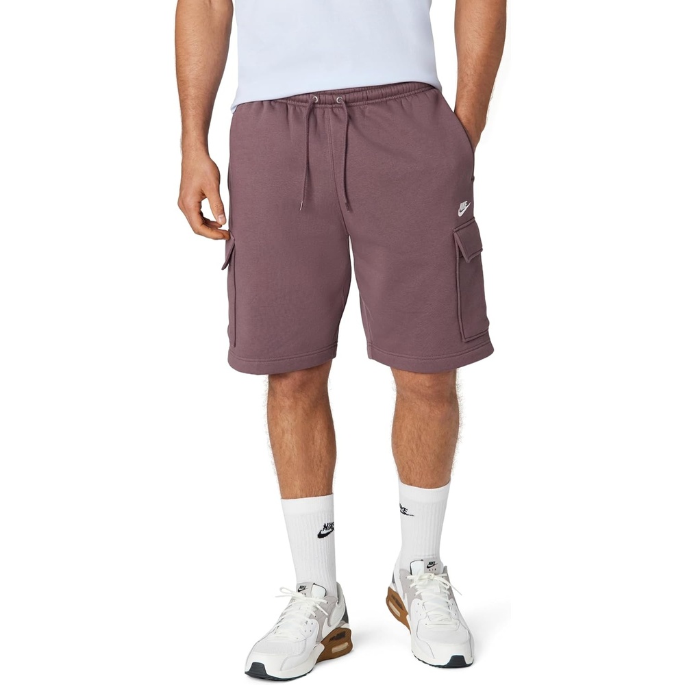 image:imageNike Mens Club Brushed Fleece Cargo ShortsTattooTattooWhite