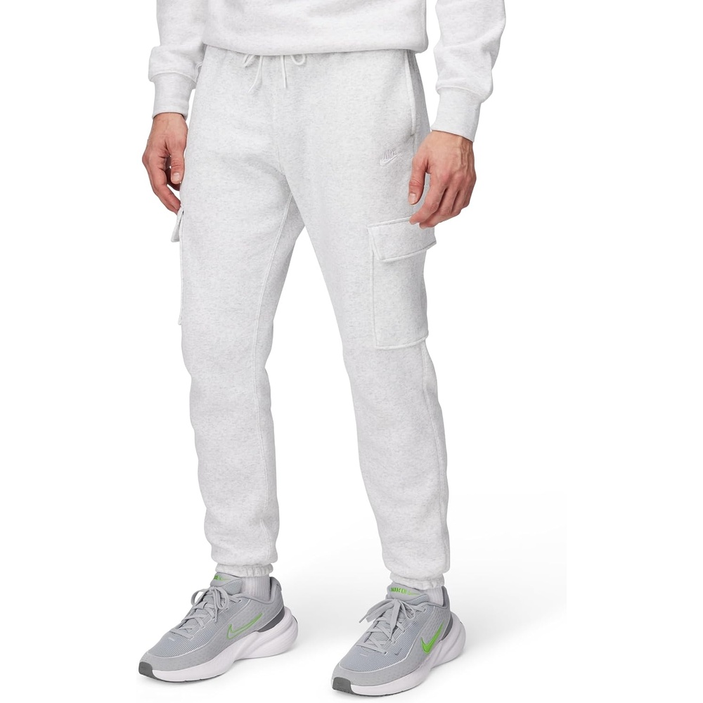 image:imageNike Mens Club Fleece Cargo PantsBirch HeatherWhiteWhite
