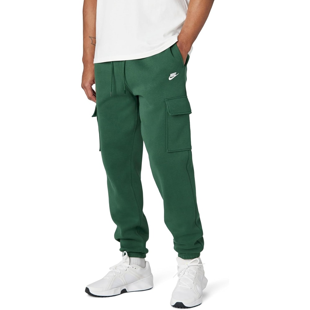 image:imageNike Mens Club Fleece Cargo PantsFirFirWhite