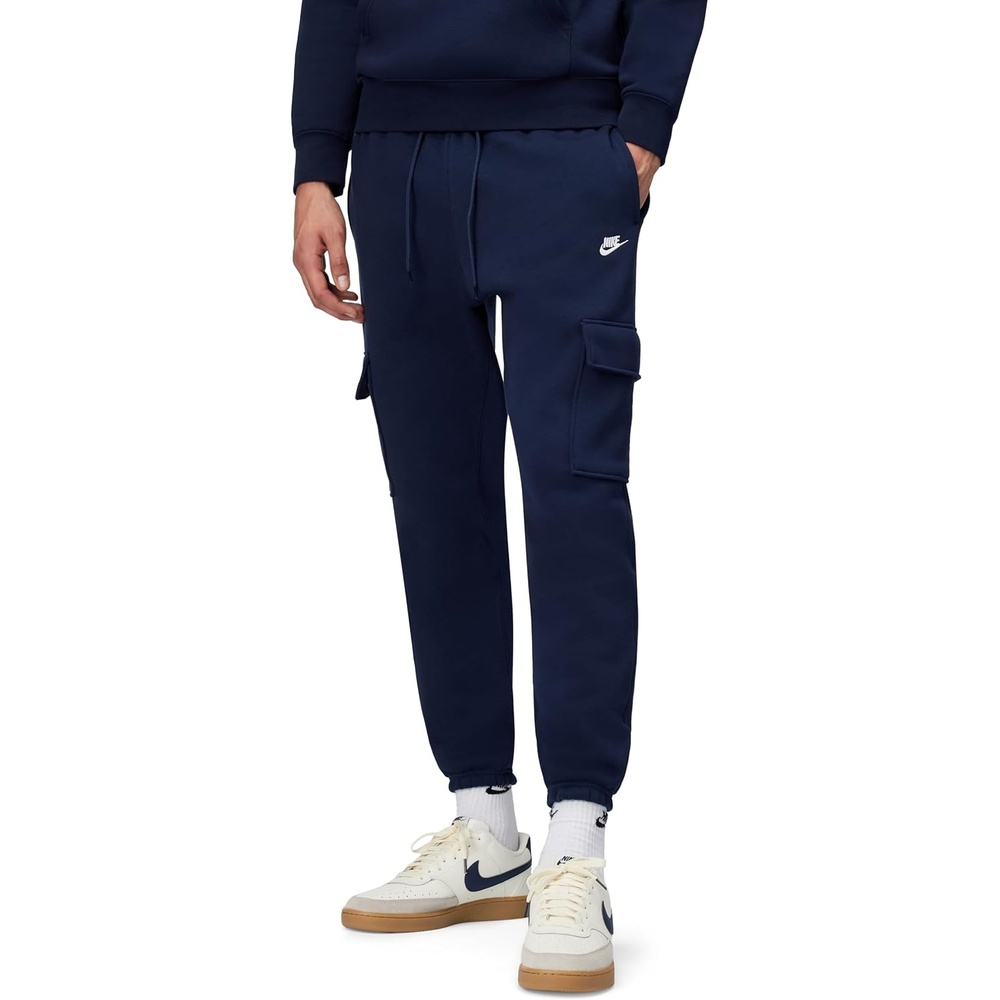 image:imageNike Mens Club Fleece Cargo PantsObsidianObsidianWhite