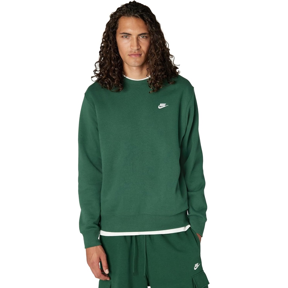 image:imageNike Mens Club Fleece Crew SweatshirtFirWhite
