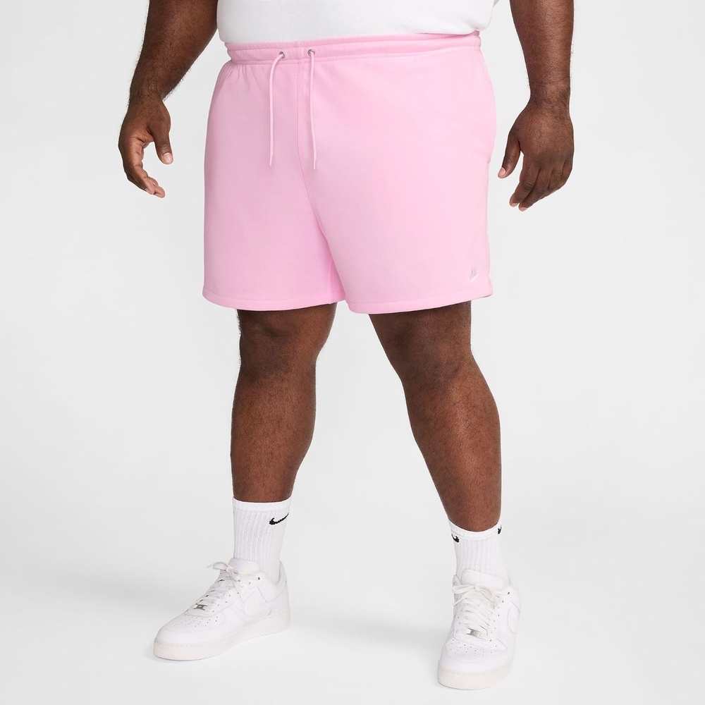 image:imageNike Mens Club French Terry Flow ShortsPink Foam Pink Foam White