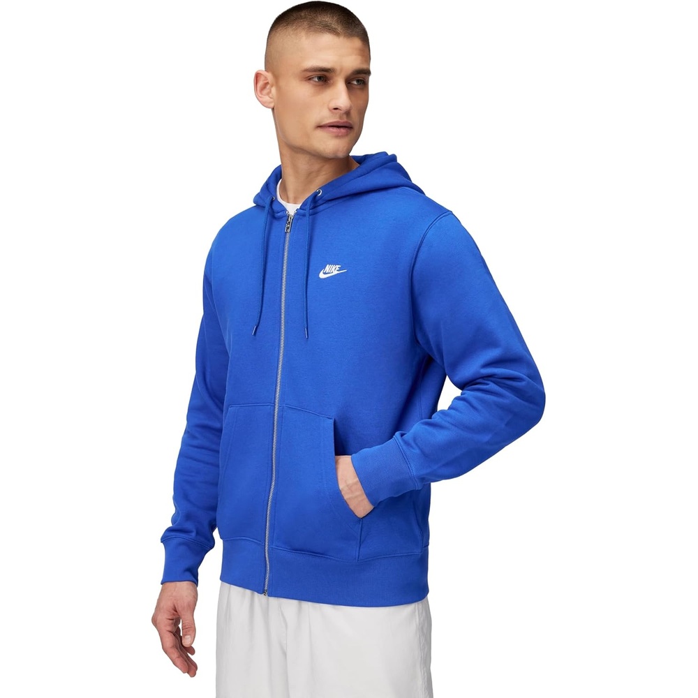 image:imageNike Mens Club Fullzip Fleece HoodieGame RoyalGame RoyalWhite