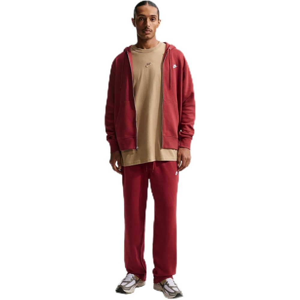image:imageNike Mens Club Fullzip Fleece HoodieTeam CrimsonTeam CrimsonWhite