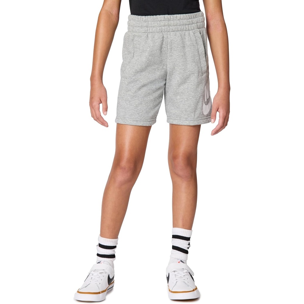 image:imageNike Unisex Big Kids Sportswear Club Fleece French Terry Shorts Big Logo Boys and GirlsDark Grey Heather