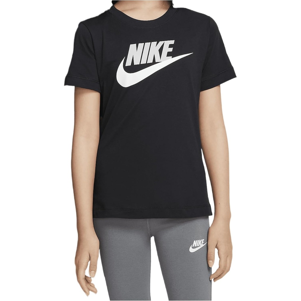 image:imageNike Unisex Big Kids Sportswear Club TShirt Large Swoosh Logo Boys and GirlsBlack