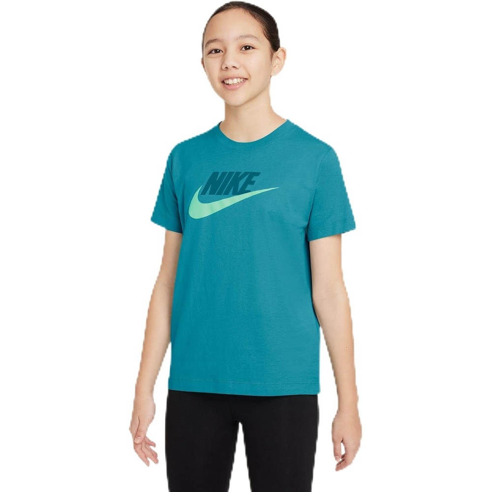 image:imageNike Unisex Big Kids Sportswear Club TShirt Large Swoosh Logo Boys and GirlsEnergyBright SpruceArctic Green